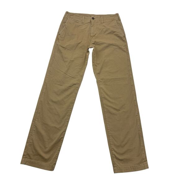 American Eagle Pants Mens 31 X 32 Brown Relaxed Straight Chino Flex Stretch - Picture 1 of 12